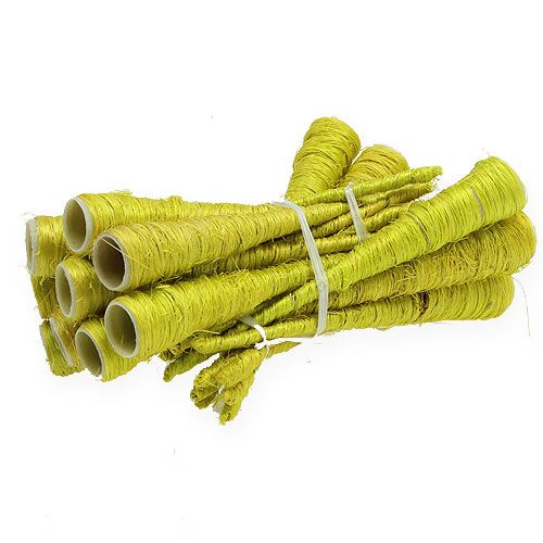 Floristik24 Saco de sisal verde claro Ø1,5cm C15cm 20 un