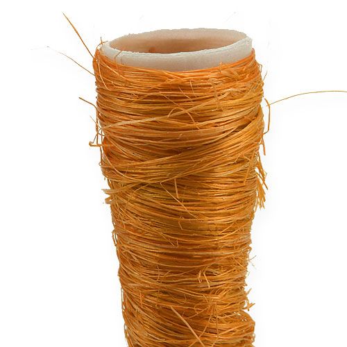 Floristik24 Vaso pontiagudo de sisal laranja Ø1,5cm C15cm 20 un