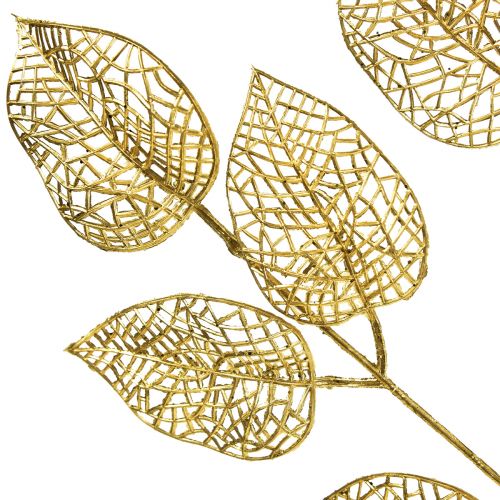 Itens Folhas de Esqueleto Folhas de Salgueiro Artificiais Decoração de Ramo de Ouro 63cm