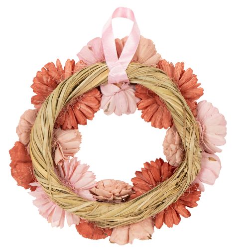 Itens Guirlanda floral suspensa com flores rosa para decoração elegante de ambientes, 25 cm