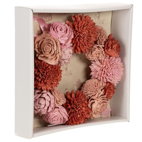 Itens Guirlanda floral suspensa com flores rosa para decoração elegante de ambientes, 25 cm