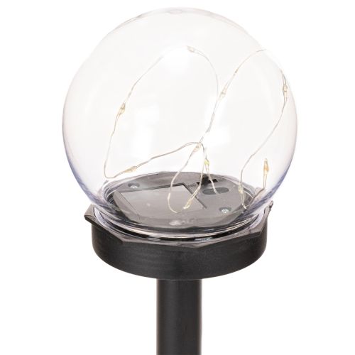Luminária de jardim, globo de luz com estaca para fixação no solo, 36 cm, conjunto com 4 peças. | Floristik24.pt