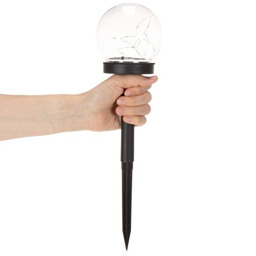 Luminária de jardim, globo de luz com estaca para fixação no solo, 36 cm, conjunto com 4 peças. | Floristik24.pt