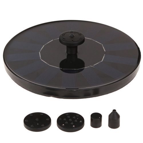 Floristik24 Fonte solar Ø16cm preta 5 bicos