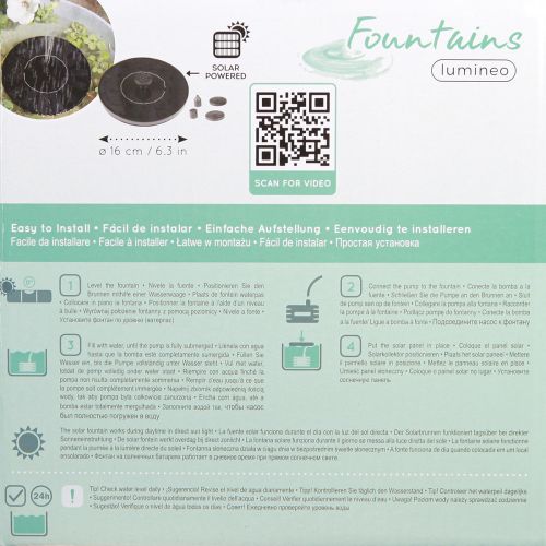 Itens Fonte solar Ø16cm preta 5 bicos