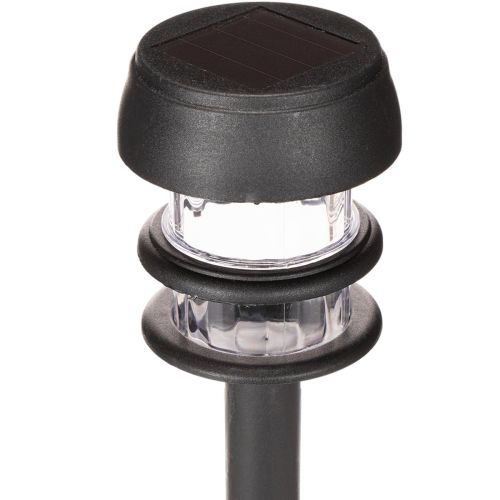Luminárias solares de jardim com estaca para fixação no solo, lâmpadas externas para caminhos de jardim, 35 cm, conjunto com 6 peças | Floristik24.pt