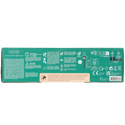Luminárias solares de jardim com estaca para fixação no solo, lâmpadas externas para caminhos de jardim, 35 cm, conjunto com 6 peças | Floristik24.pt