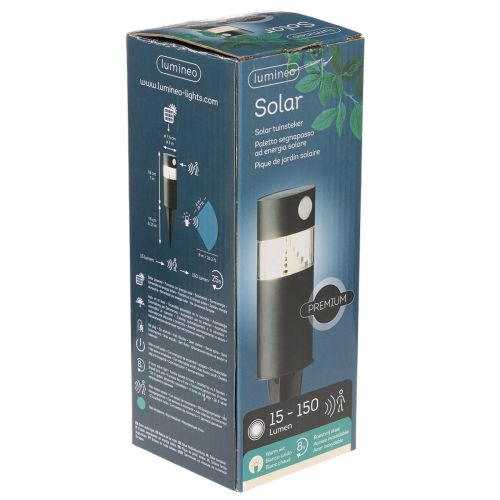 Luminária solar de jardim com sensor de movimento, LED, 34 cm | Floristik24.pt