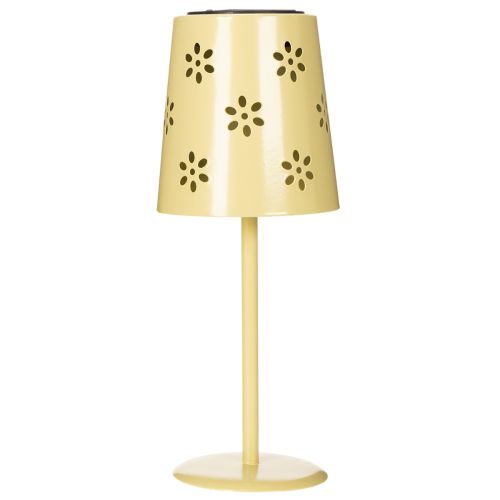 Itens Luminária de mesa solar com delicado padrão floral para varanda ou terraço, 28 cm