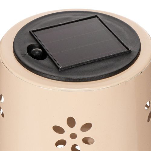 Itens Abajur de mesa com estampa floral, movido a energia solar, para iluminação romântica de jardim, 28 cm