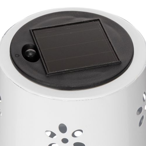 Itens Luminária de mesa solar com estampa floral para iluminação de varanda, terraço ou jardim, 28 cm