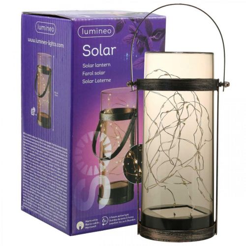 Itens Luz solar, tubo de luz para decoração, lanterna de jardim LED branco quente H25cm