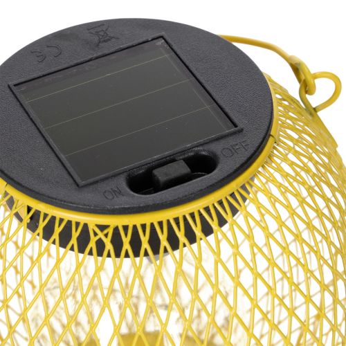 Itens Lanterna solar para jardim e terraço com design moderno em metal, 12 cm