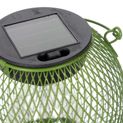 Itens Lanterna solar LED redonda, perfeita para jardim ou pátio, iluminação aconchegante, 12 cm