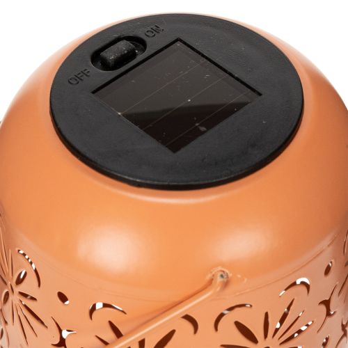 Itens Lanterna solar com desenho floral para noites românticas no jardim, 26 cm