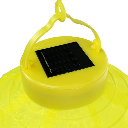 Itens Lampion LED com solar 20cm amarelo