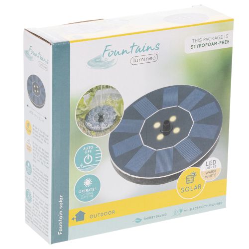 Itens Bomba solar para lagos de jardim, fonte decorativa flutuante com LED, 16 cm