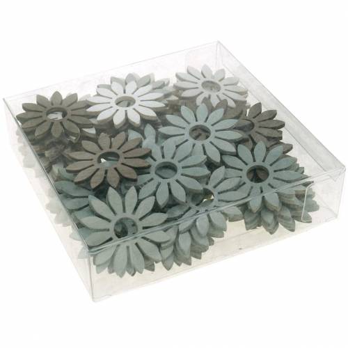 Floristik24 Flores de verão decoração em madeira flores marrom, cinza claro, branco decoração dispersa 72 peças