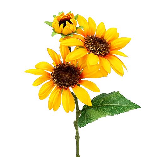 Floristik24 Flores artificiais de girassol Ø9cm amarelo L24cm 4 unidades