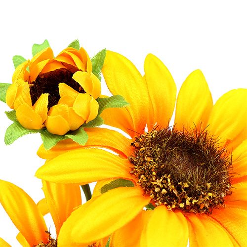 Floristik24 Flores artificiais de girassol Ø9cm amarelo L24cm 4 unidades