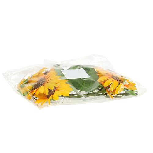 Floristik24 Flores artificiais de girassol Ø9cm amarelo L24cm 4 unidades