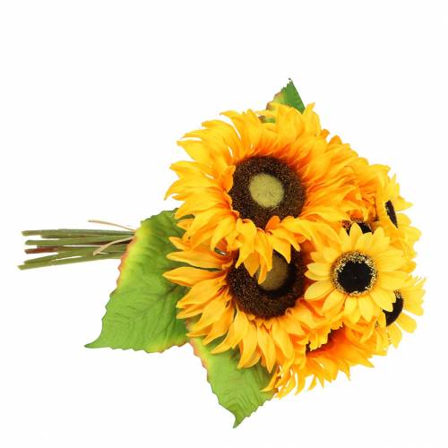 Floristik24 Buquê decorativo de girassóis ramo amarelo 30cm