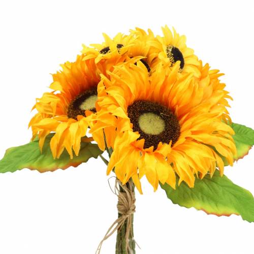 Floristik24 Buquê decorativo de girassóis ramo amarelo 30cm