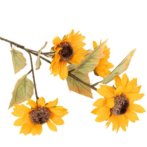 Flor de girassol artificial, decoração realista, 72 cm, 2 peças. | Floristik24.pt