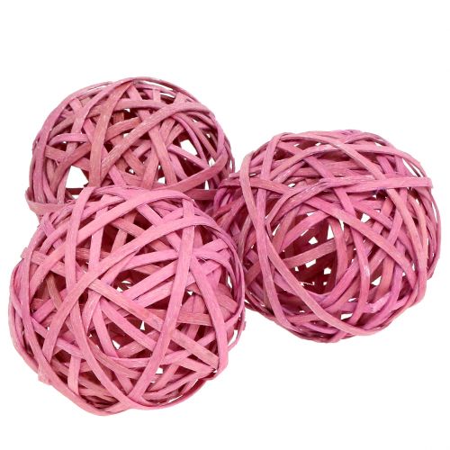 Floristik24 Chipball rosa Ø6cm 6 unidades