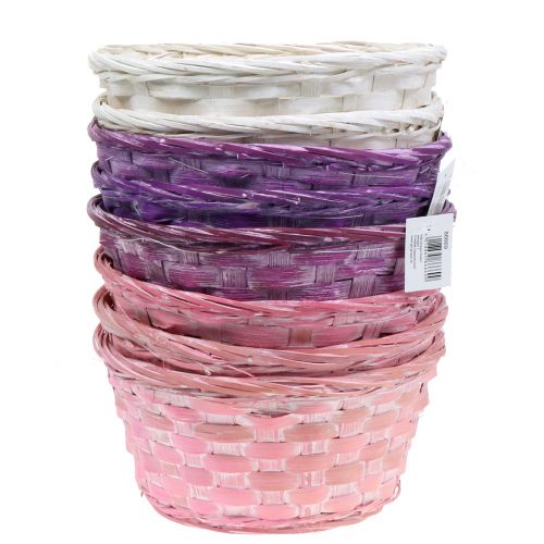 Itens Tigela de chips redonda roxa/branca/rosa Ø19cm 8 un