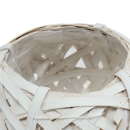 Floristik24 Cesto de batatas fritas redondo branco Ø15cm