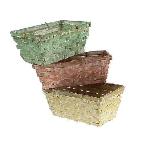 Itens Conjunto de cesta de chips, quadrado, multicolorido 30 / 12cm 6 unidades
