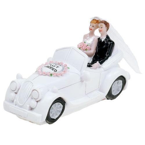 Floristik24 Carro de casamento caixa de dinheiro 14,5 cm