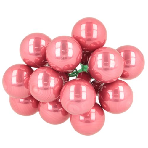 Enfeites de Natal em arame, conjunto de mini frutinhas brilhantes espelhadas, 20 mm, 140 peças | Floristik24.pt