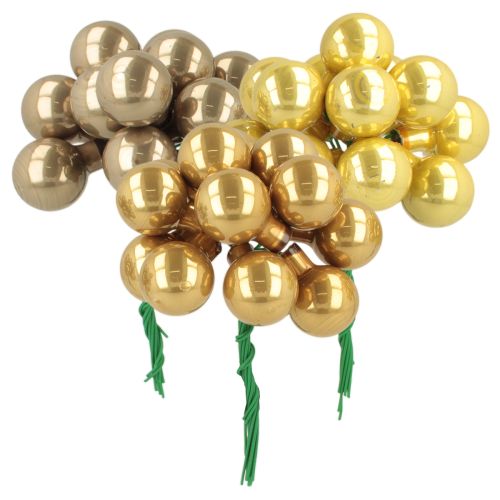 Mini enfeites de Natal em arame, frutinhas espelhadas, brilhantes, 20 mm, 140 peças comprar | Floristik24.pt