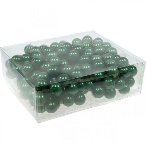 Itens Mini bolas de natal em fio Ø25mm vidro verde 140p