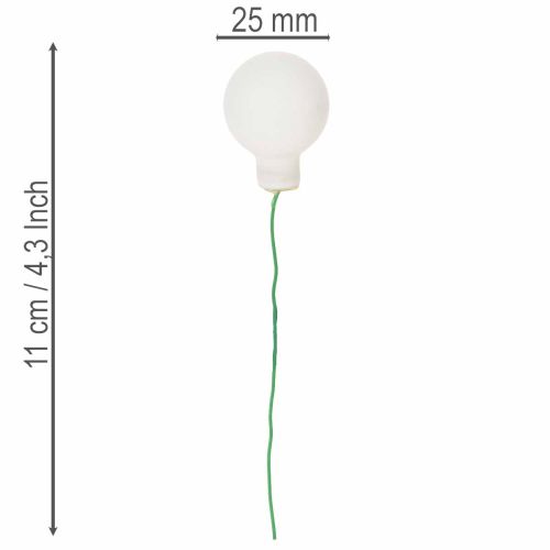 Mini bolas de vidro espelhadas em formato de frutinhas vermelhas, brancas, 25 mm, 140 peças. | Floristik24.pt