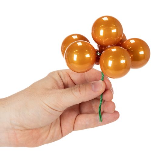 Mini enfeites de Natal em arame, frutinhas espelhadas, coloridas, 40 mm, 32 peças | Floristik24.pt