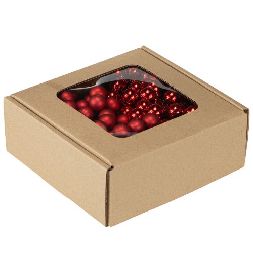 Itens Bagas espelhadas vermelhas mate, brilhantes Ø1,5cm 140 un