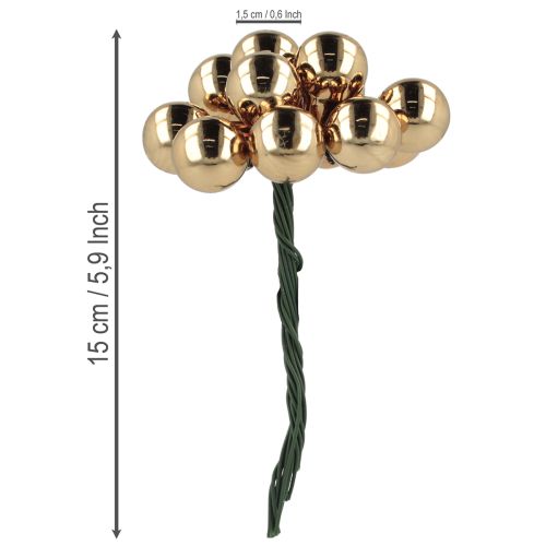 Itens Espelhos de frutas Ø1,5cm marrom-dourado 140 unidades