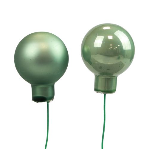 Floristik24 Bagas espelhadas mistura verde pastel Ø20mm 140un
