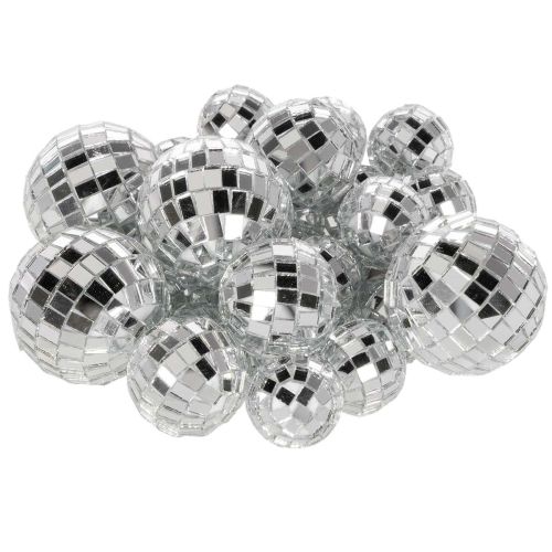 Bolas espelhadas decorativas, elemento de decoração para festas, prateadas, 2-4 cm, 50 peças comprar | Floristik24.pt