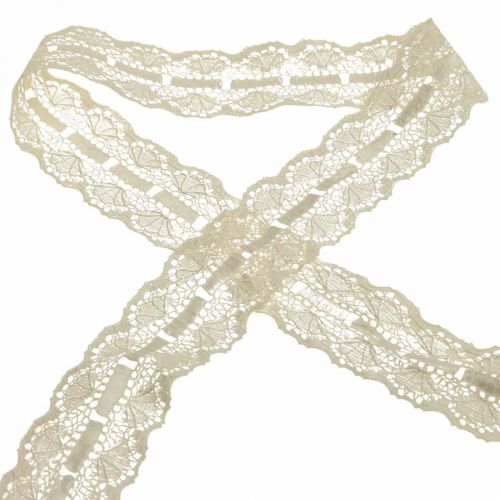 Itens Fita de renda borda de renda fita deco creme de renda 25mm 15m