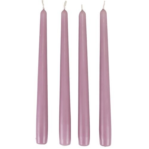 Floristik24 Velas cônicas Velas Wenzel lilás 250/23mm 12pcs