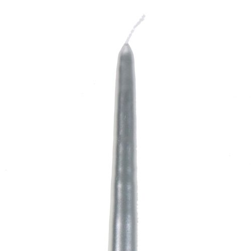 Itens Velas cônicas 400/25 prata 8 un.