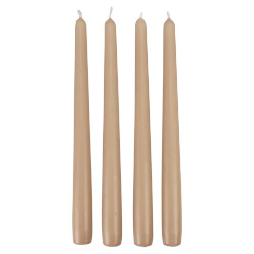 Itens Velas cônicas Velas Wenzel bege 250/23mm 12 un