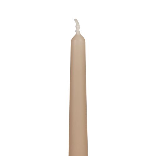 Itens Velas cônicas Velas Wenzel bege 250/23mm 12 un