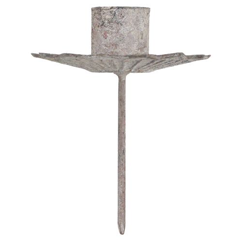 Itens Castiçal cônico para colar cinza antigo 7 × 8,5 cm 4 unidades