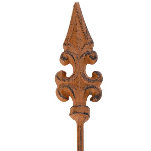 Itens Estaca de jardim rústica com lírio decorativo em estilo antigo para uso externo, 60 cm, 2 unidades.