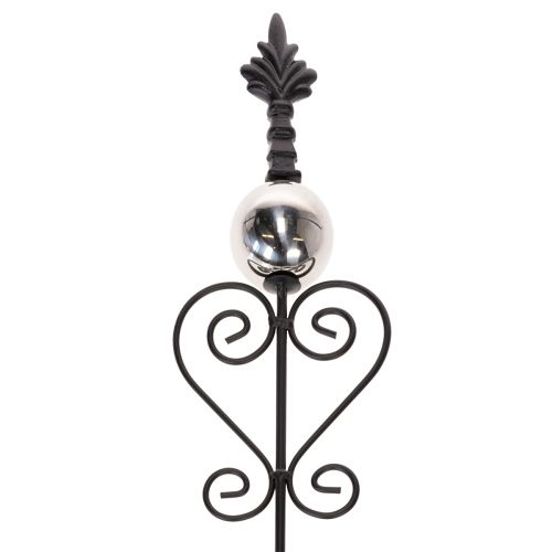 Itens Estaca de jardim com design ornamentado, formato decorativo e elegante bola de metal, 90 cm, 2 peças
